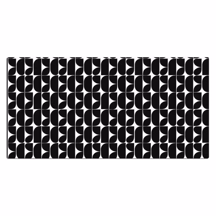 Modern - Geometrisch - Zwart Muismat XXL klein 681 -3d_leeg
