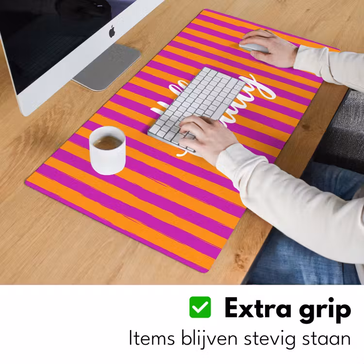 Modern - Hello - Oranje Muismat XXL klein -sfeer3