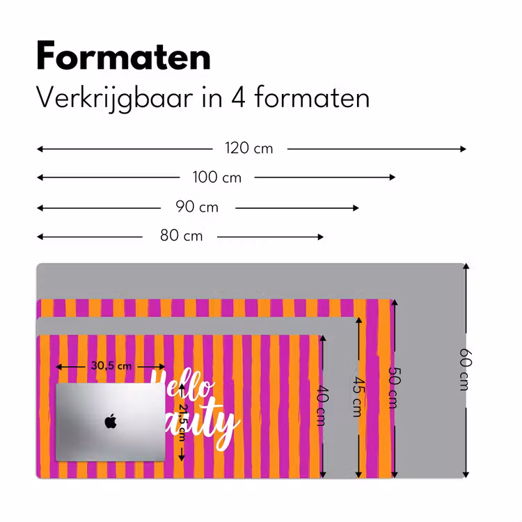 Modern - Hello - Oranje Muismat XXL klein -sfeer5