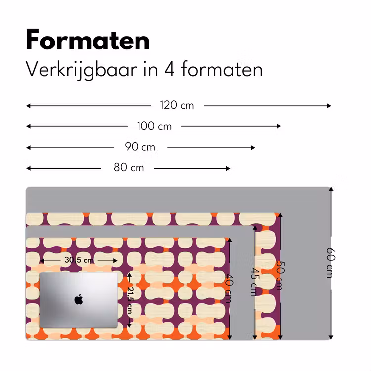 Modern - Patroon - Kleurrijk Muismat XXL klein 681 -sfeer5