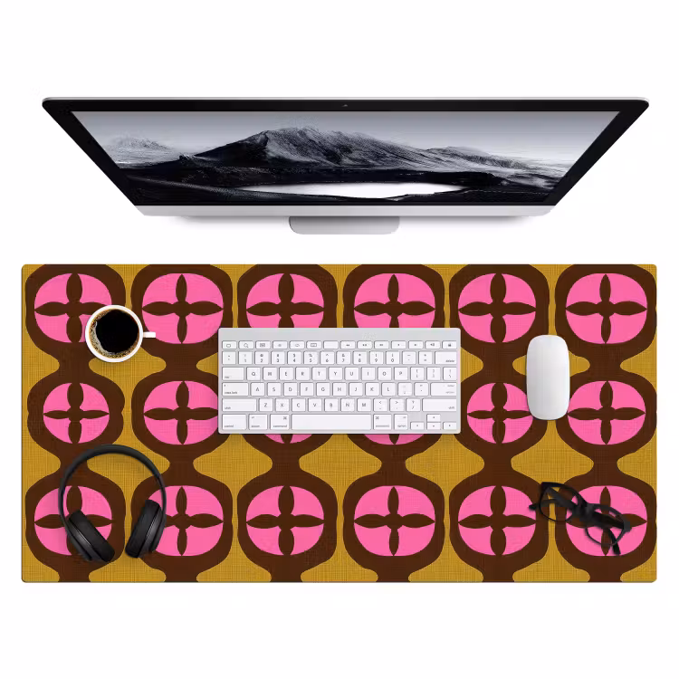 Modern - Patroon - Roze Muismat XXL klein 681 -3d