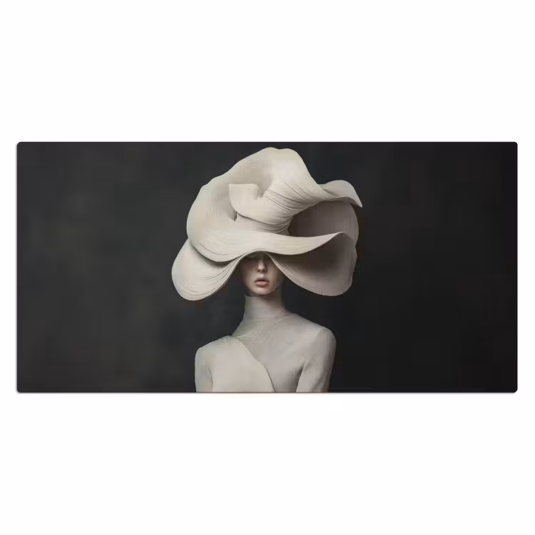 Modern - Vrouw - Hoed Muismat XXL klein -3d_leeg