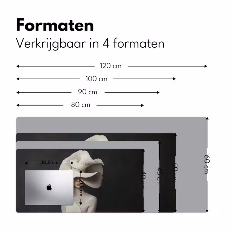 Modern - Vrouw - Hoed Muismat XXL klein -sfeer5