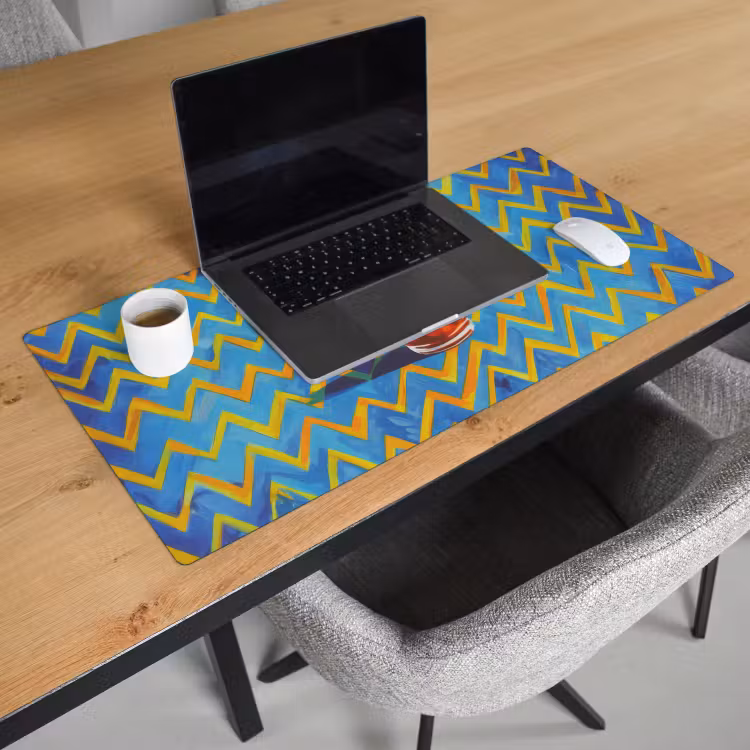 Mok - Koffie - Zigzag - Slagroom Muismat XXL klein -sfeer1