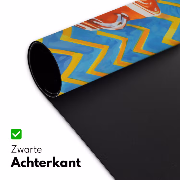 Mok - Koffie - Zigzag - Slagroom Muismat XXL klein -sfeer2