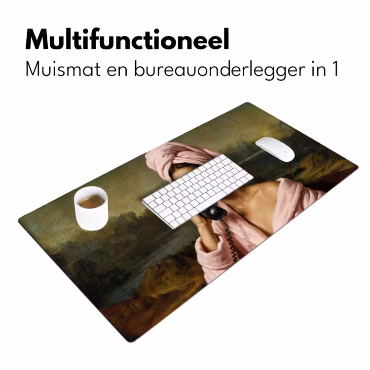 Mona - Klassiek - Roze Muismat XXL klein -sfeer4