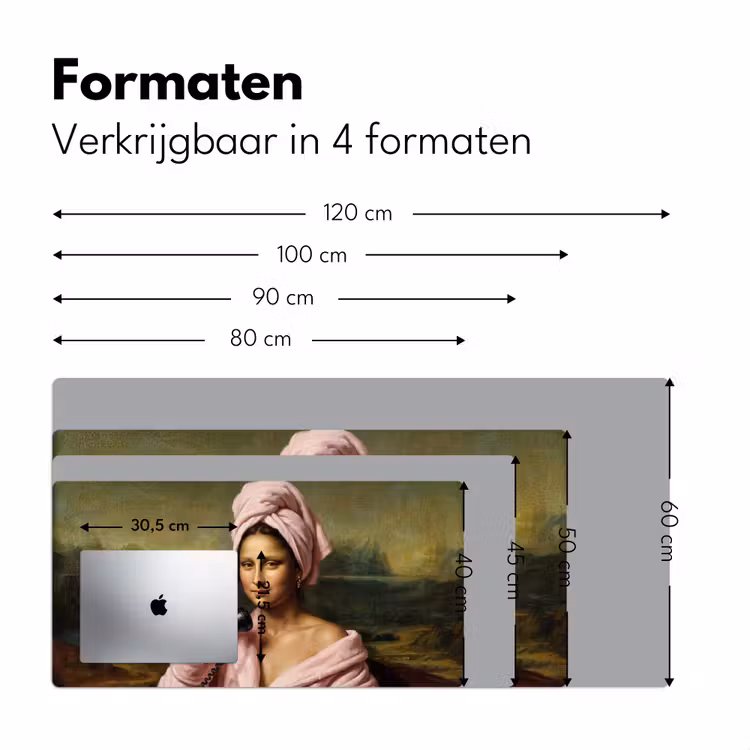 Mona - Klassiek - Roze Muismat XXL klein -sfeer5