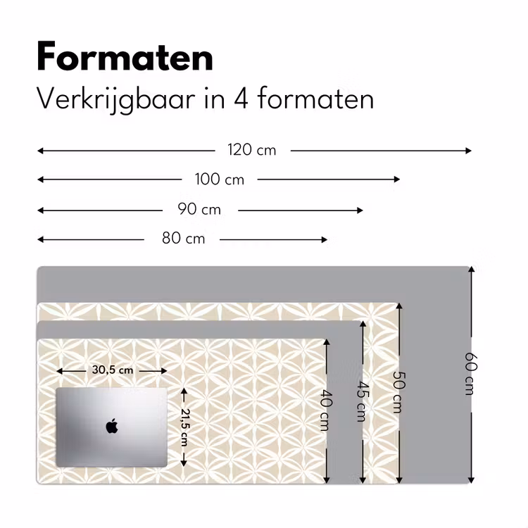 Motief - Modern - Beige Muismat XXL klein 681 -sfeer5