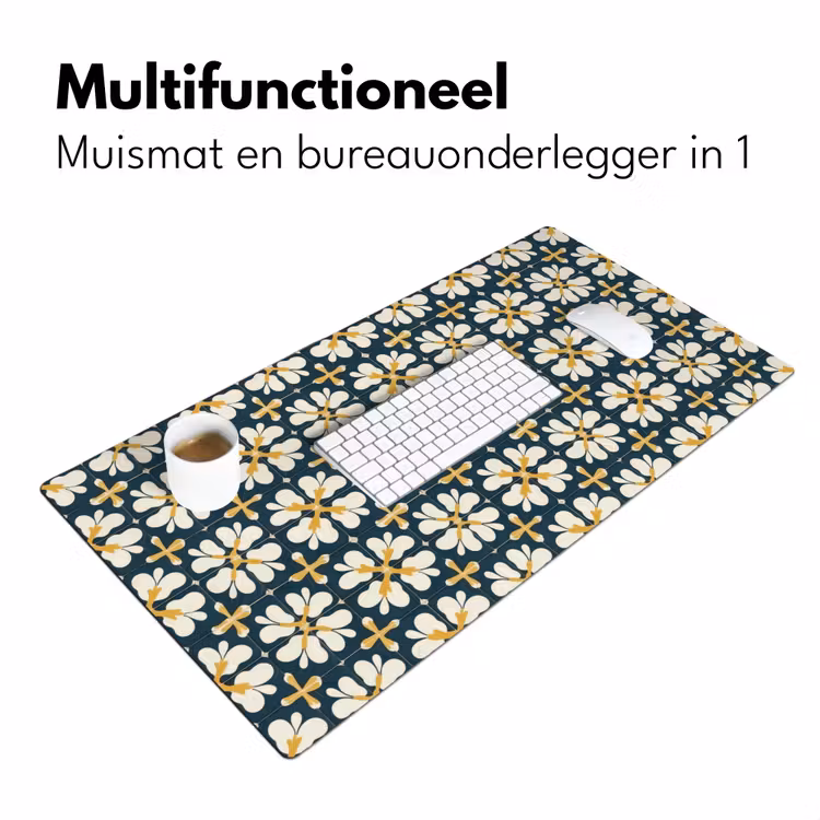 Motief - Tegel - Okergeel Muismat XXL klein 681 -sfeer4