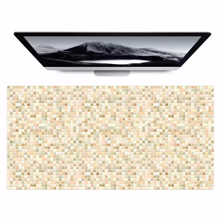 Mozaïek - Patroon - Beige Muismat XXL klein 681 -zzz3d