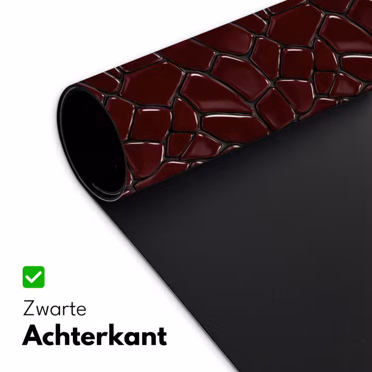 Mozaïek - Tegel - Bordeauxrood Muismat XXL klein 681 -sfeer2