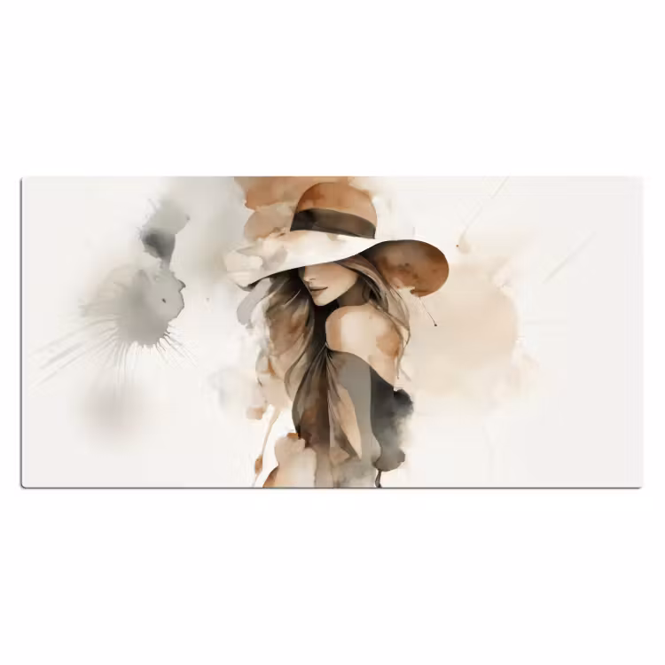 Mysterieus - Vrouw - Sepia Muismat XXL klein -3d_leeg