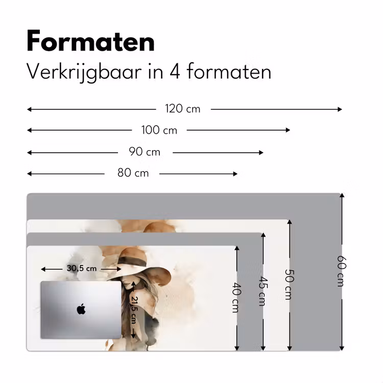 Mysterieus - Vrouw - Sepia Muismat XXL klein -sfeer5