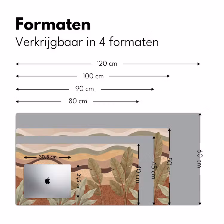 Natuur - Bladeren - Landschap - Abstract - Aardetinten Muismat XXL klein -sfeer5