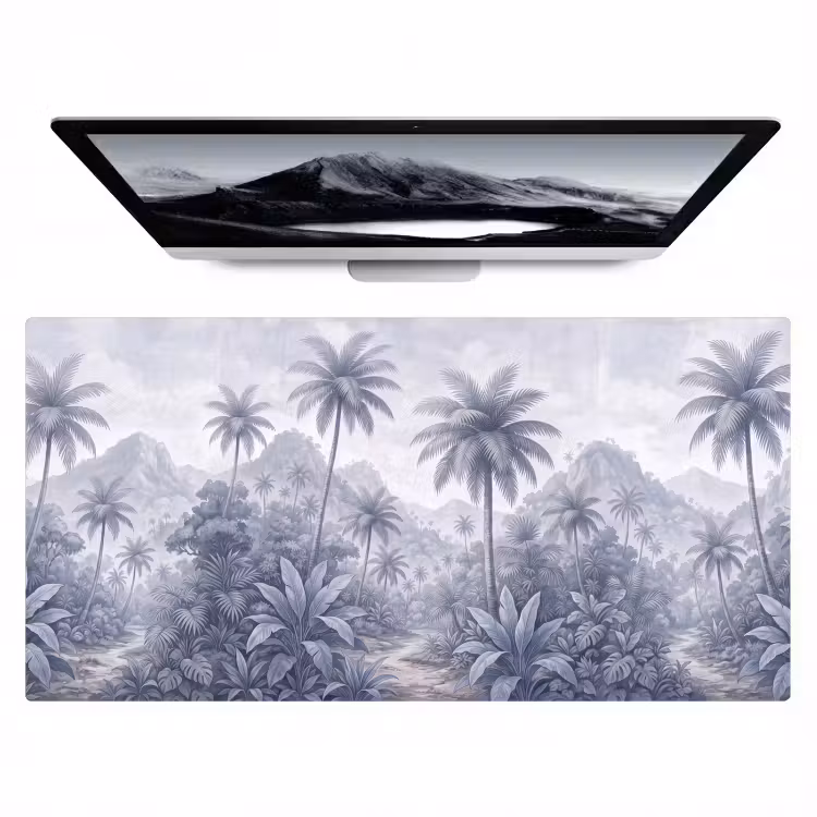 Natuur - Boom - Tropisch - Landschap - Blauw Muismat XXL klein -zzz3d