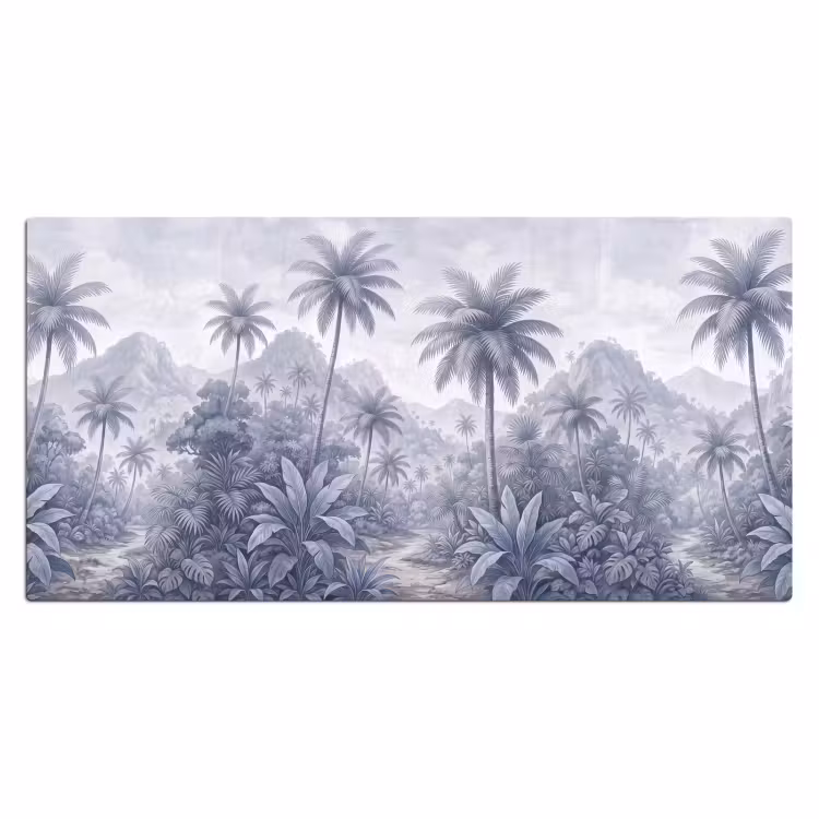 Natuur - Boom - Tropisch - Landschap - Blauw Muismat XXL klein -3d_leeg