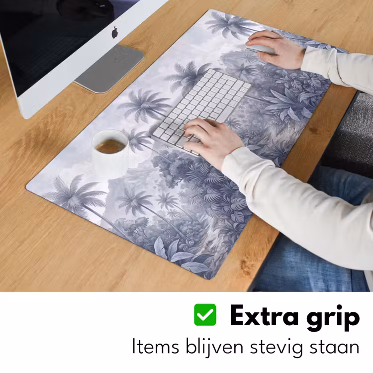 Natuur - Boom - Tropisch - Landschap - Blauw Muismat XXL klein -sfeer3