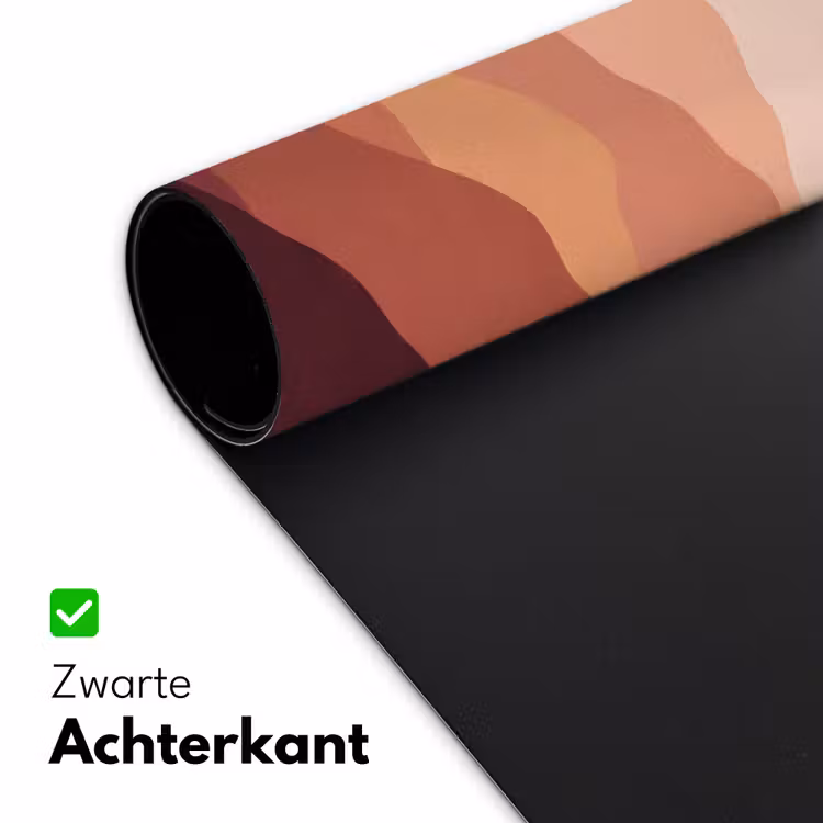 Natuur - Heuvels - Abstract - Modern - Oranje Muismat XXL klein -sfeer2