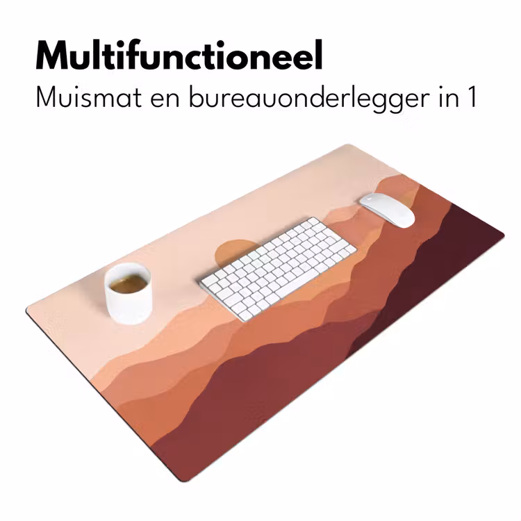 Natuur - Heuvels - Abstract - Modern - Oranje Muismat XXL klein -sfeer4