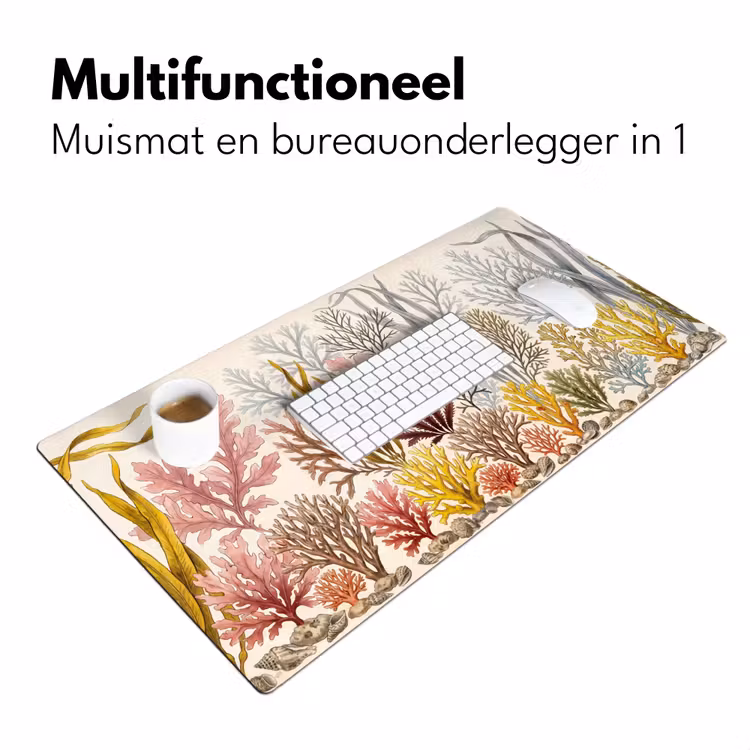 Natuur - Onderwater - Botanisch - Vintage - Kleurrijk Muismat XXL klein -sfeer4