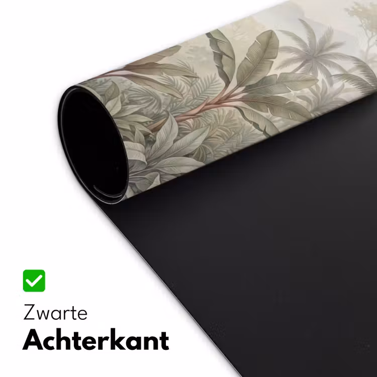 Natuur - Tropisch bos - Landschap - Aquarel - Groen Muismat XXL klein -sfeer2