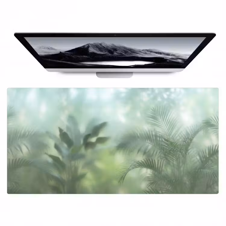 Natuur - Vervaagd - Groen - Abstract - Modern Muismat XXL klein -zzz3d