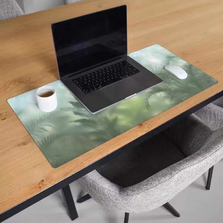 Natuur - Vervaagd - Groen - Abstract - Modern Muismat XXL klein -sfeer1