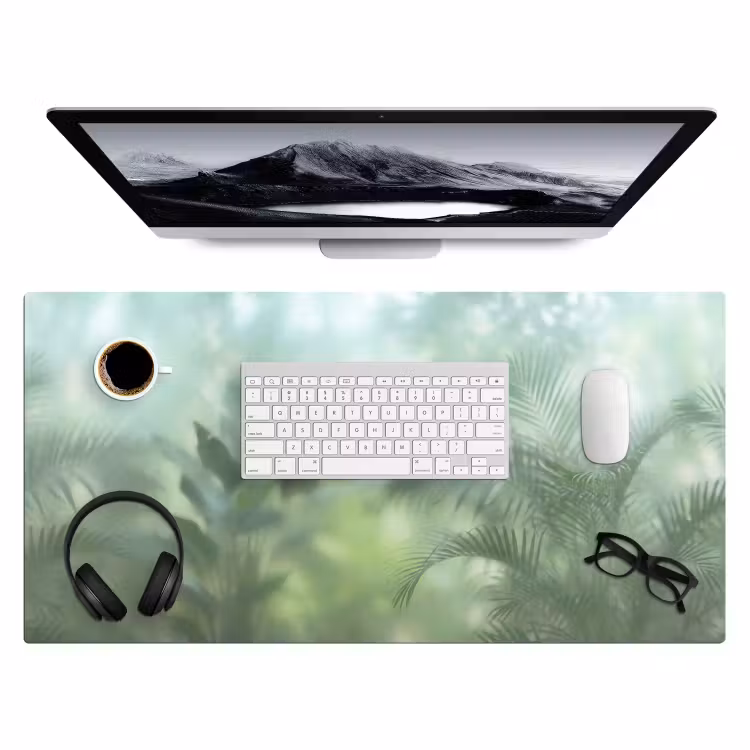 Natuur - Vervaagd - Groen - Abstract - Modern Muismat XXL klein -3d