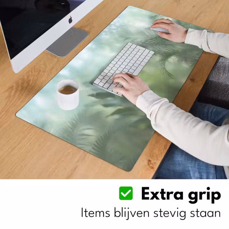 Natuur - Vervaagd - Groen - Abstract - Modern Muismat XXL klein -sfeer3