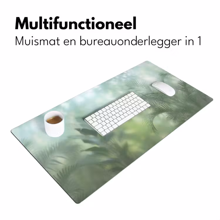 Natuur - Vervaagd - Groen - Abstract - Modern Muismat XXL klein -sfeer4