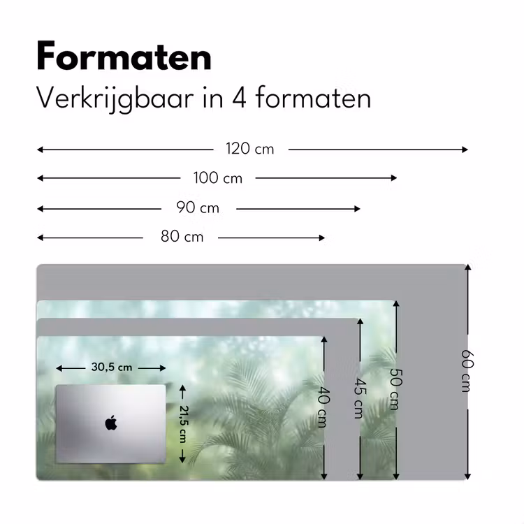 Natuur - Vervaagd - Groen - Abstract - Modern Muismat XXL klein -sfeer5
