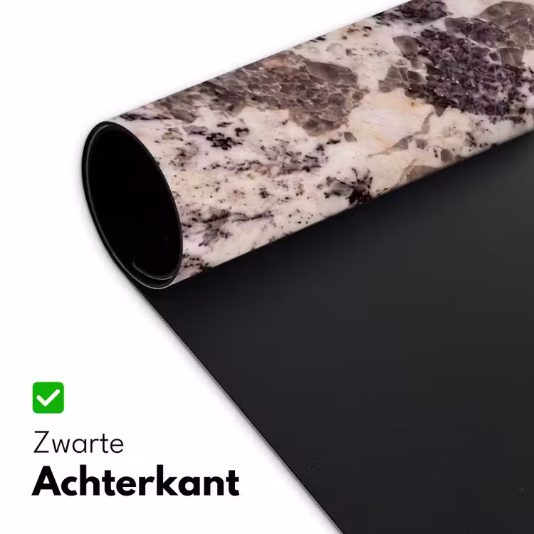 Natuursteen - Patroon - Abstract - Beige - Grijs Muismat XXL klein -sfeer2