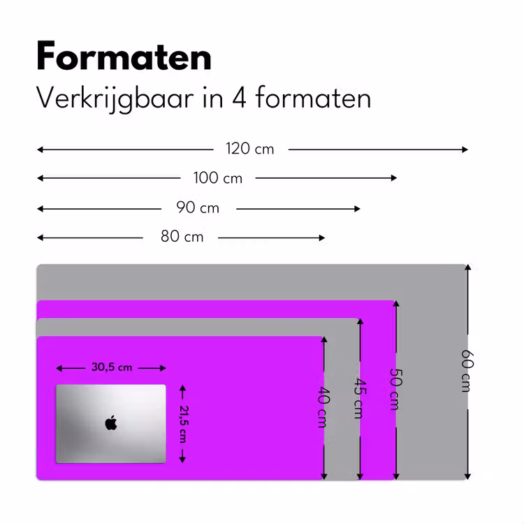 Neon - Orchid - Paars Muismat XXL klein 681 -sfeer5