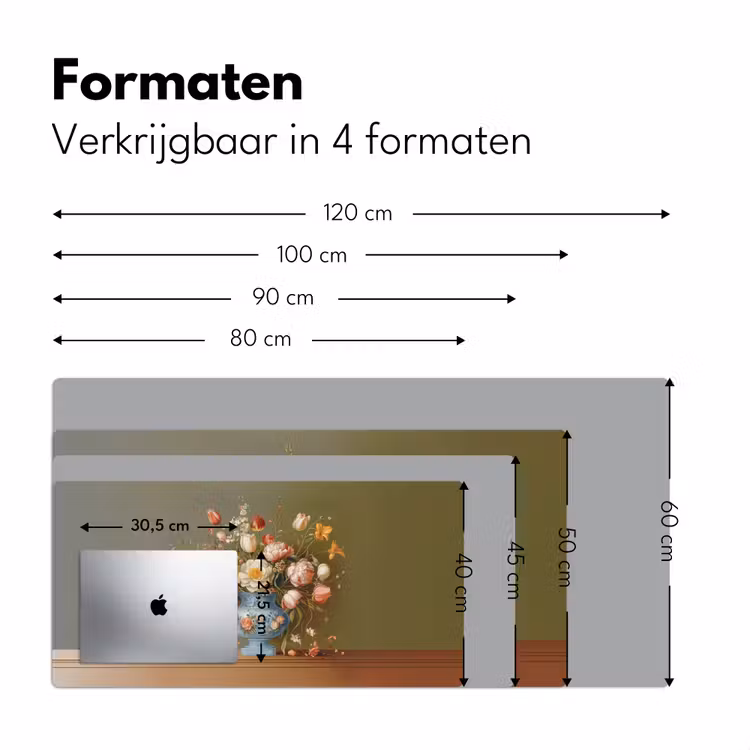 Neutral - Bloemen - Boeket - Vaas Muismat XXL klein -sfeer5