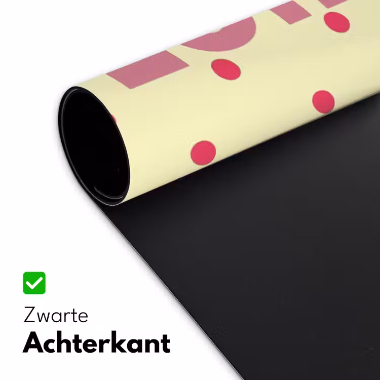 Nice - Stippen - Roze - Geel Muismat XXL klein -sfeer2