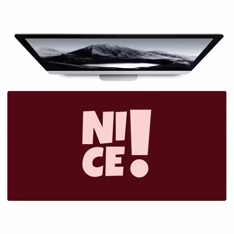 Nice - Uitroepteken - Rood Muismat XXL klein -zzz3d