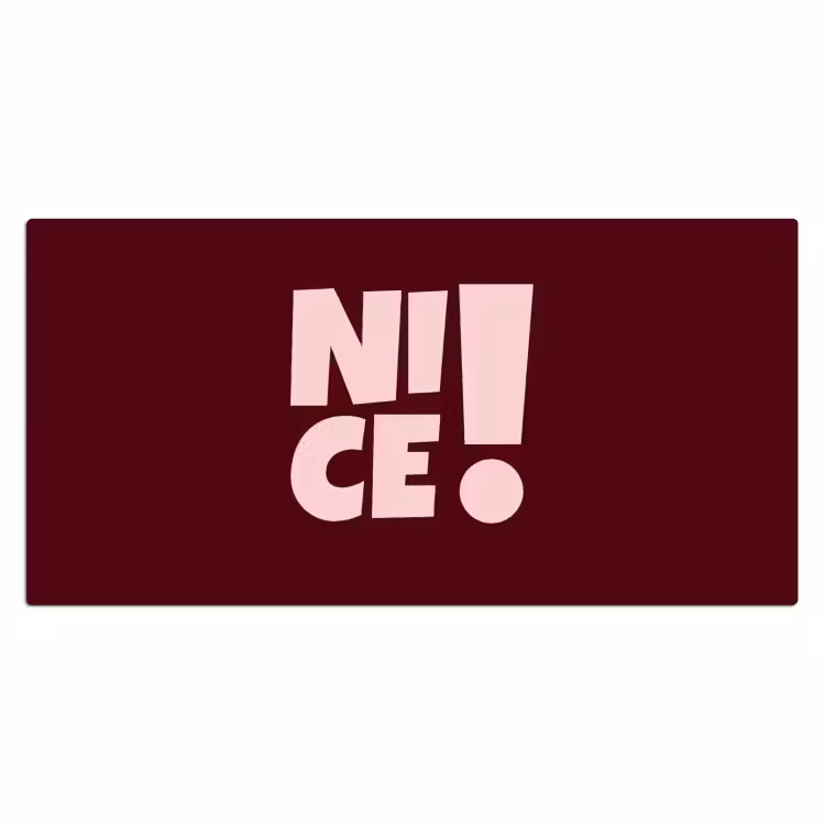 Nice - Uitroepteken - Rood Muismat XXL klein -3d_leeg