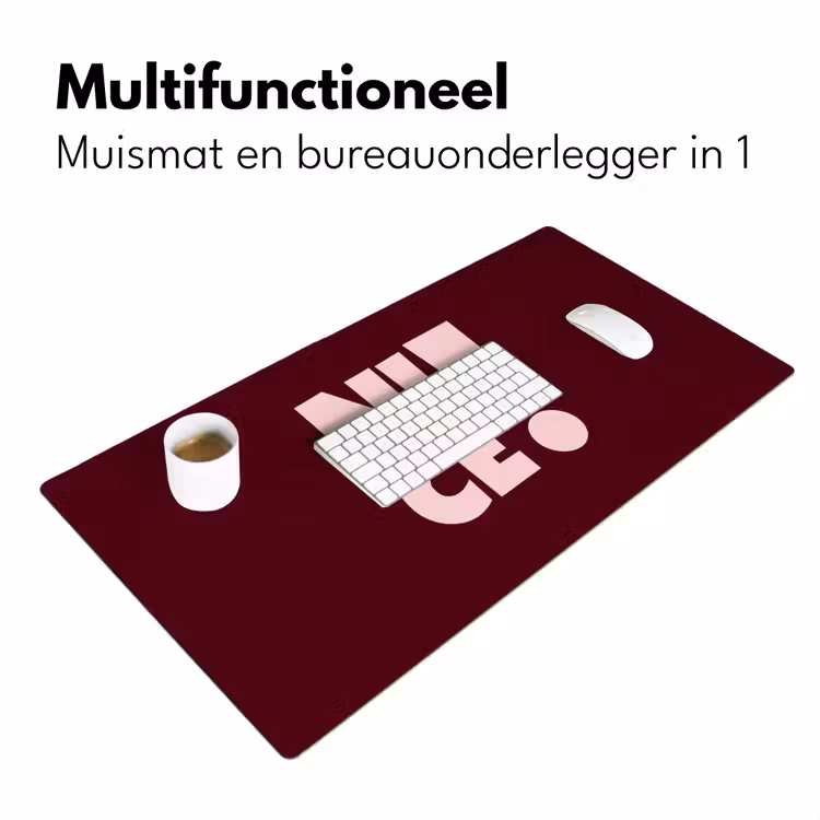Nice - Uitroepteken - Rood Muismat XXL klein -sfeer4