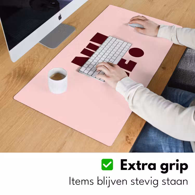 Nice - Uitroepteken - Roze Muismat XXL klein -sfeer3