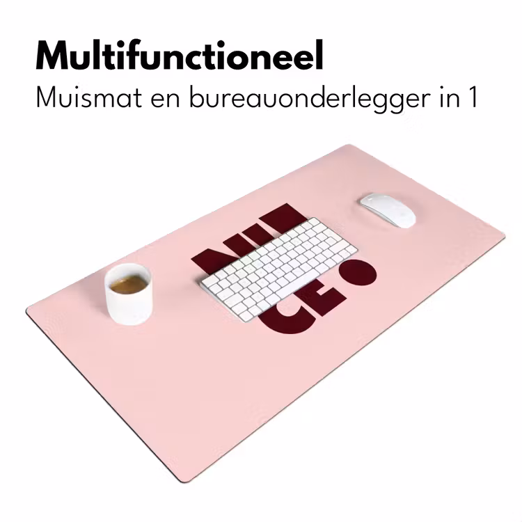 Nice - Uitroepteken - Roze Muismat XXL klein -sfeer4