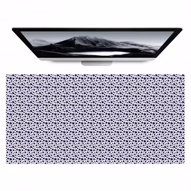 Oceaan - Bubbel - Blauw - Wit Muismat XXL klein 681 -zzz3d