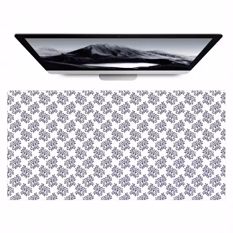 Oceaan - Koraal - Blauw - Wit Muismat XXL klein 681 -zzz3d