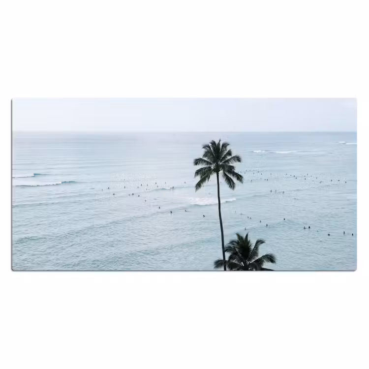 Oceaan - Palmbomen - Surfers Muismat XXL klein -3d_leeg
