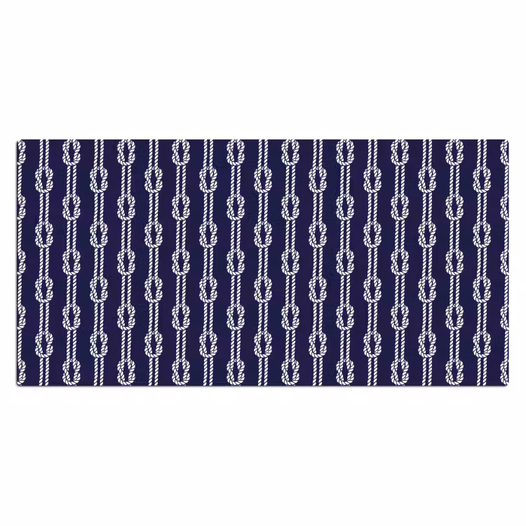 Oceaan - Touw - Blauw - Wit Muismat XXL klein 681 -3d_leeg