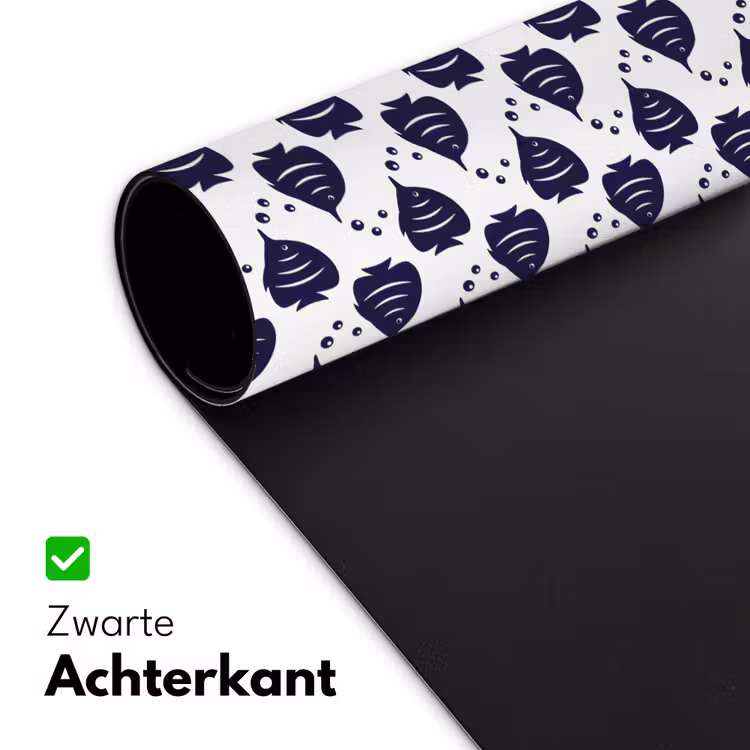 Oceaan - Vis - Blauw - Wit Muismat XXL klein 681 -sfeer2