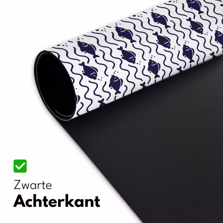 Oceaan - Visachtig - Blauw - Wit Muismat XXL klein 681 -sfeer2