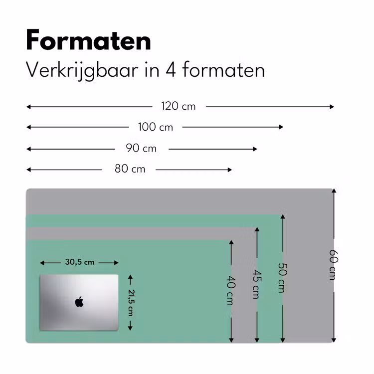 Ocean - Jade - Groen Muismat XXL klein 681 -sfeer5