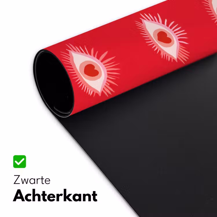Ogen - Hart - Abstract - Rood - Roze Muismat XXL klein 681 -sfeer2