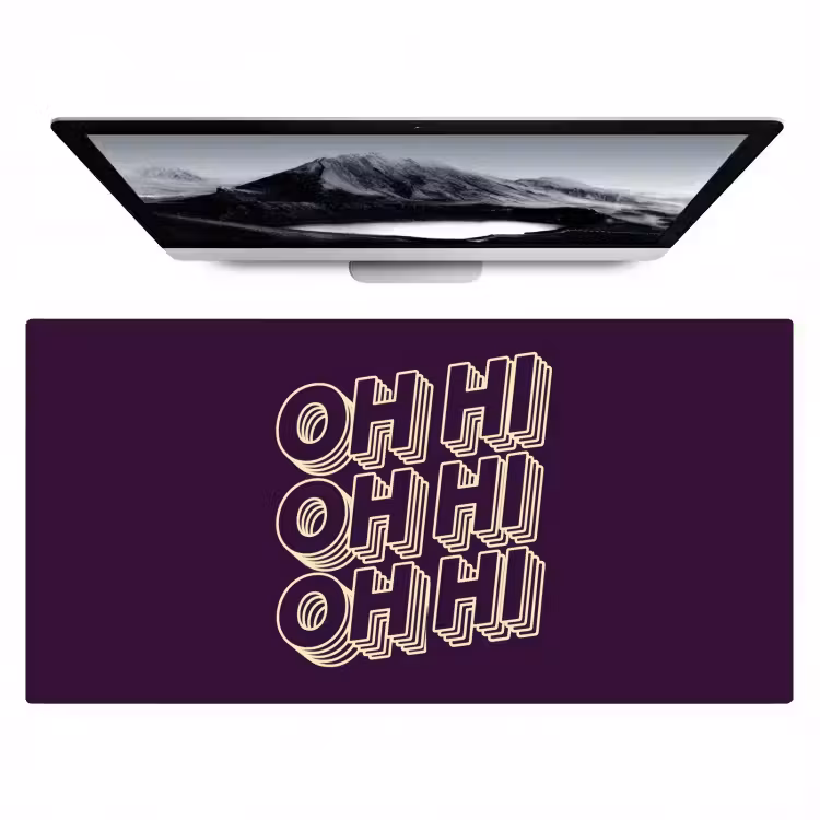 Oh hi - Paars - 3D Muismat XXL klein -zzz3d