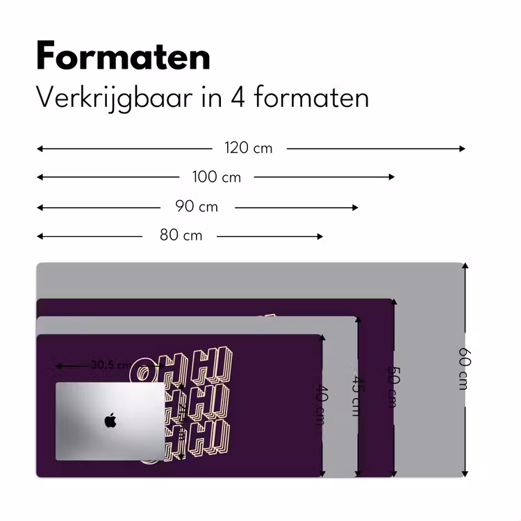 Oh hi - Paars - 3D Muismat XXL klein -sfeer5